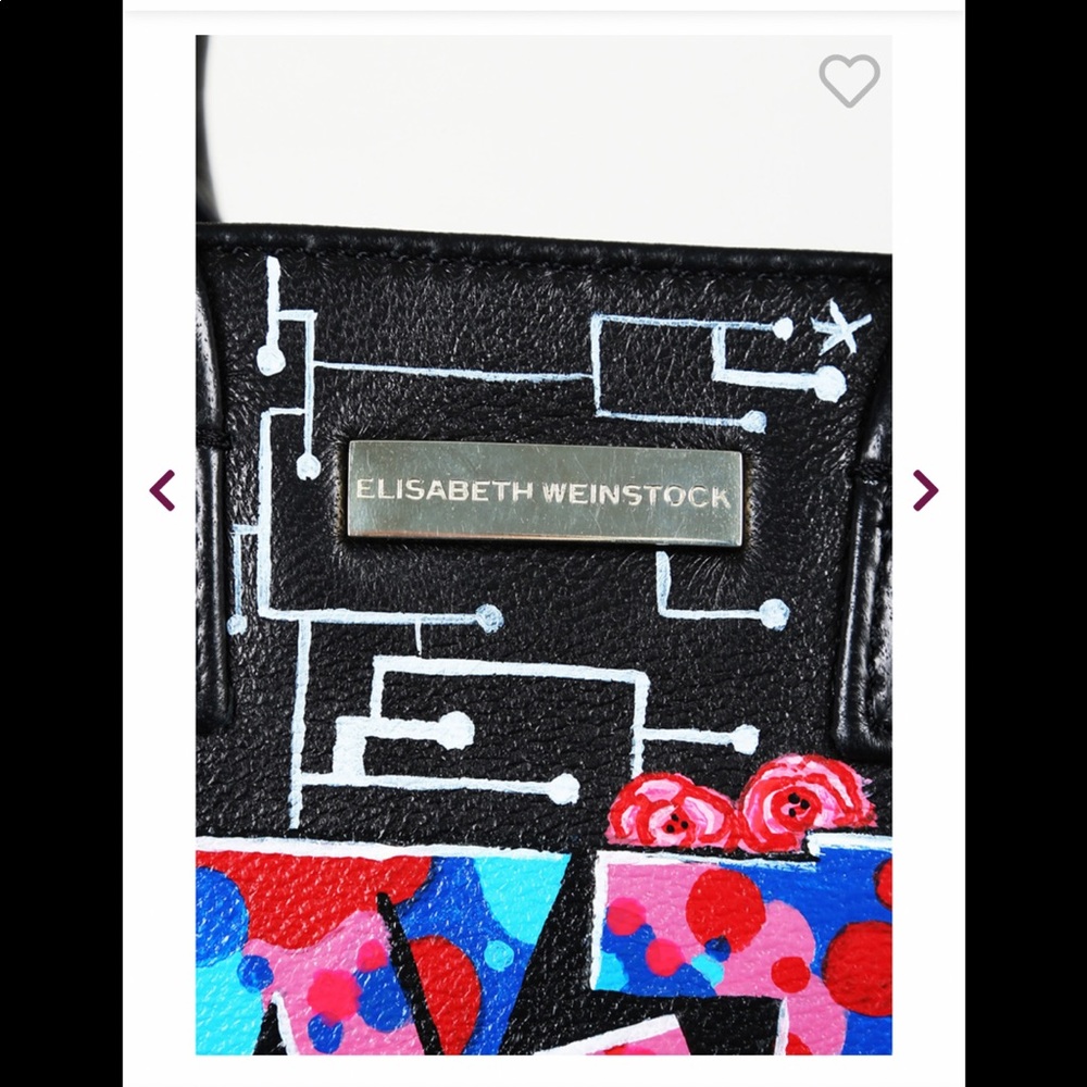 Elisabeth Weinstock Hand Painted Leather Satchel - Picture 5 of 16